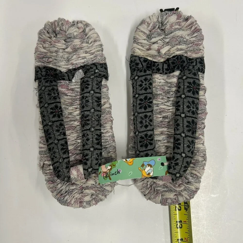 Samurai Fabric Slippers 12”‎ Handmade Look Boho Lounge House Shoes